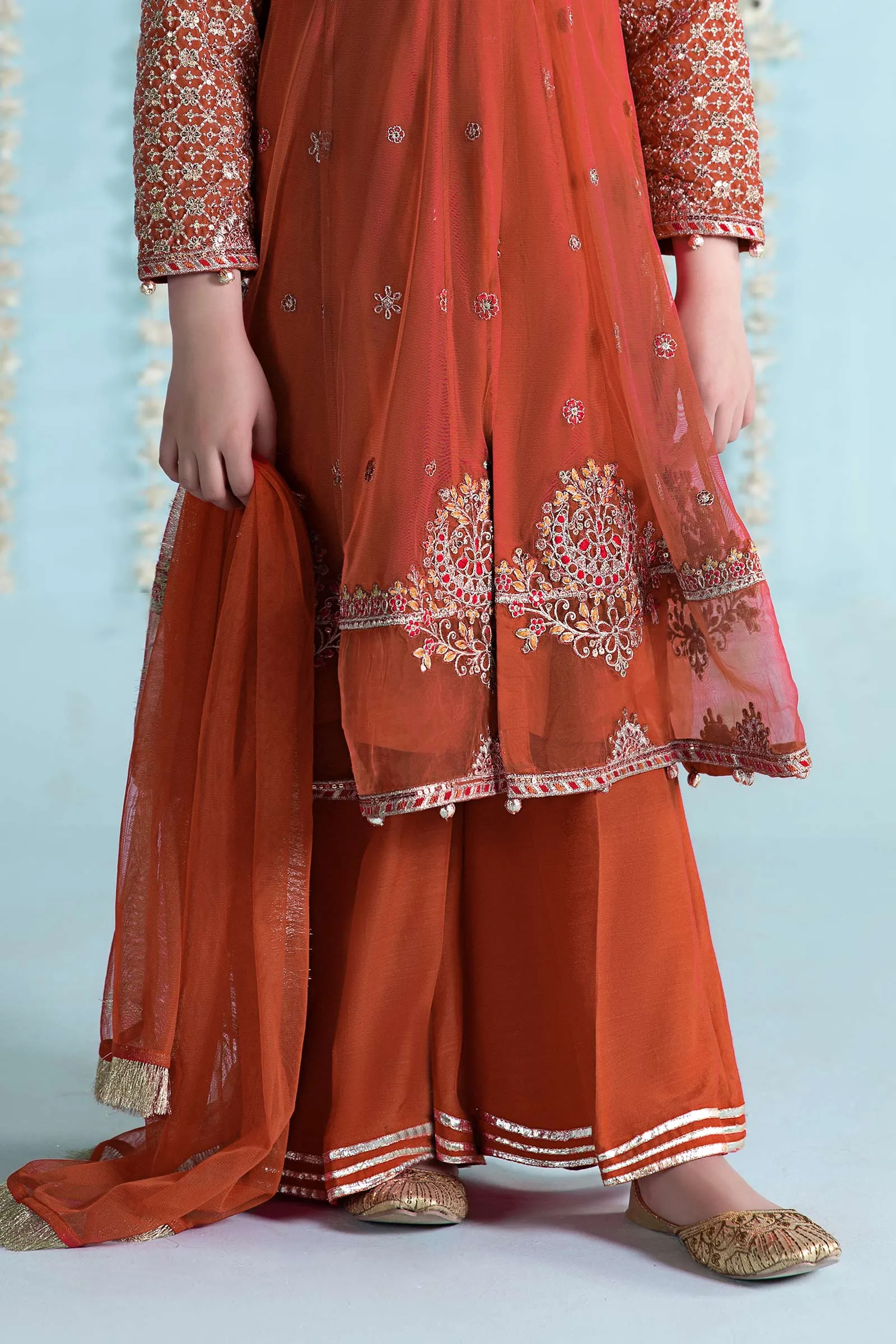 3 Piece Embroidered Net Suit | MKS-EA24-02