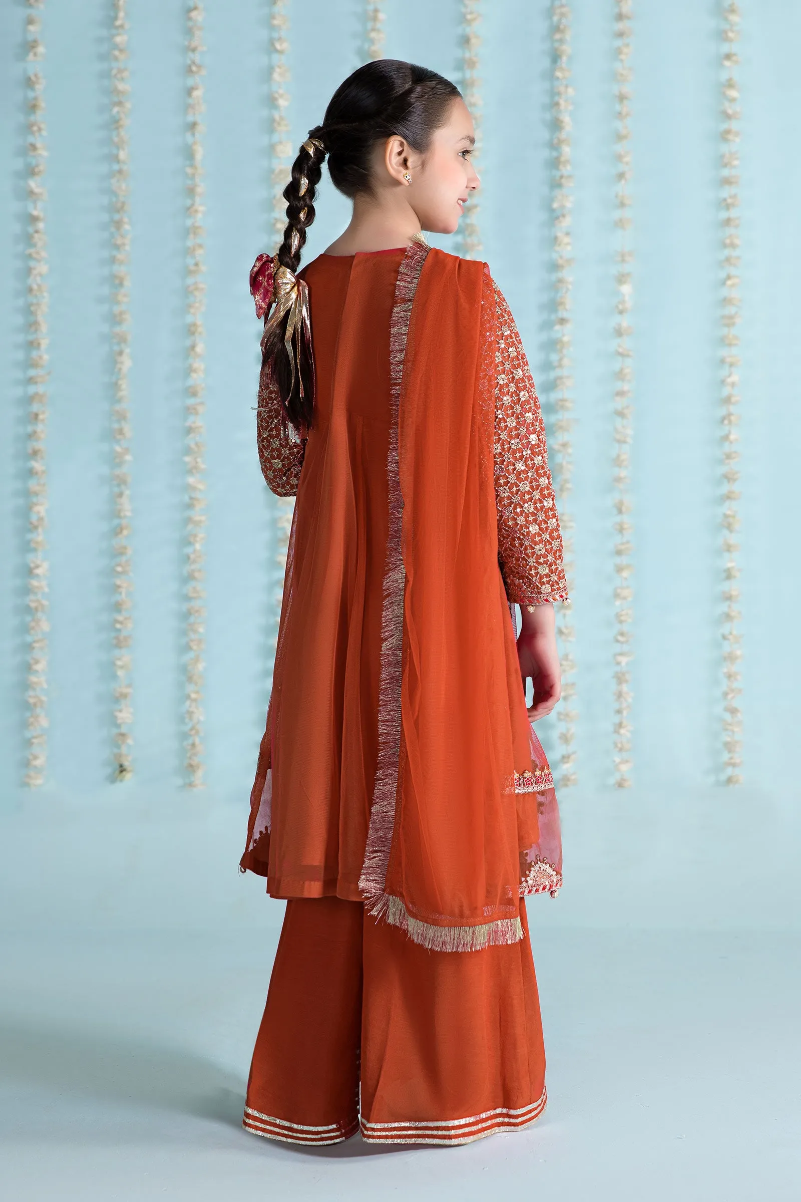 3 Piece Embroidered Net Suit | MKS-EA24-02