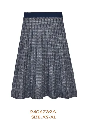 6739A-SKIRT-Blue/Gray