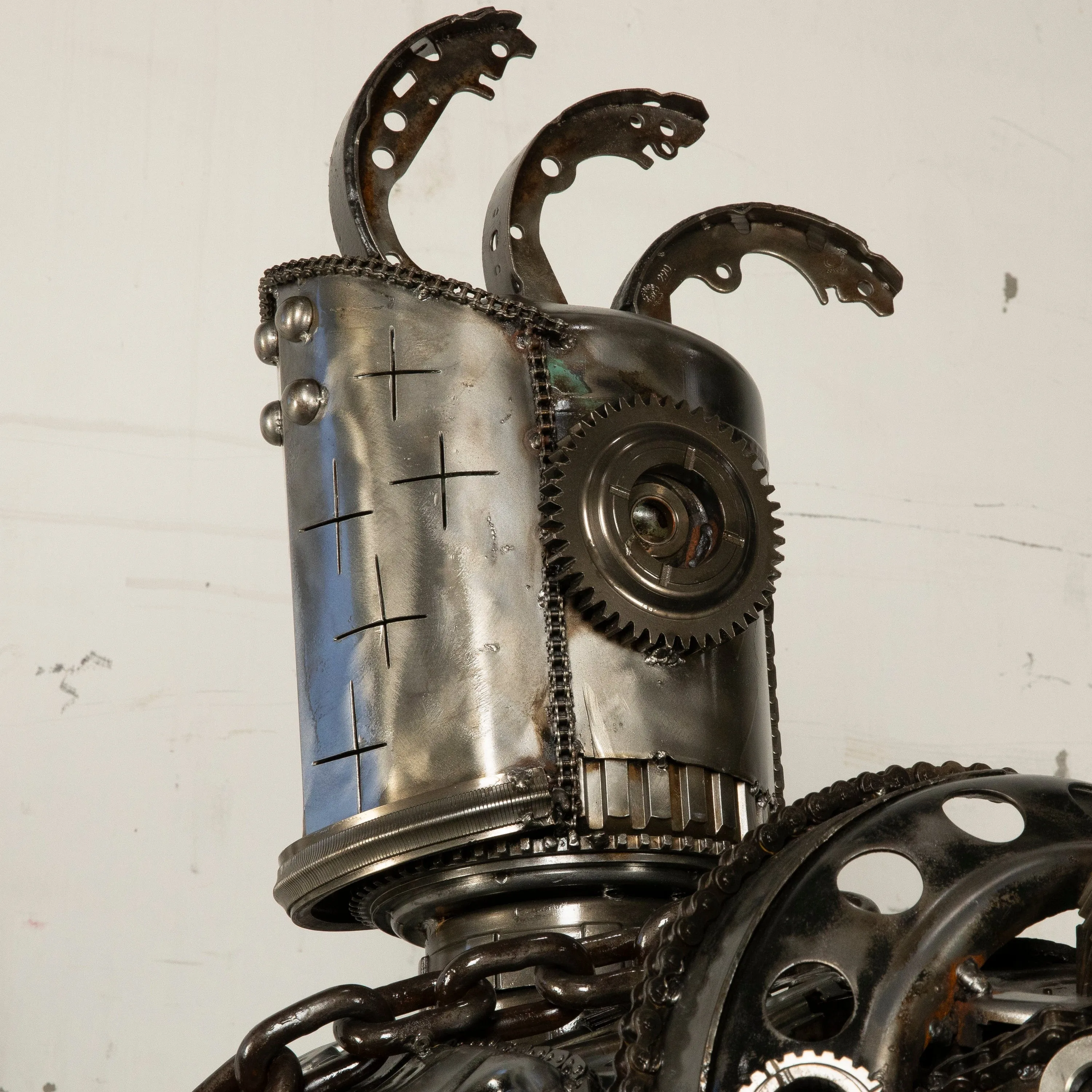 79" Knight Inspired Recycled Metal Art Sculpture