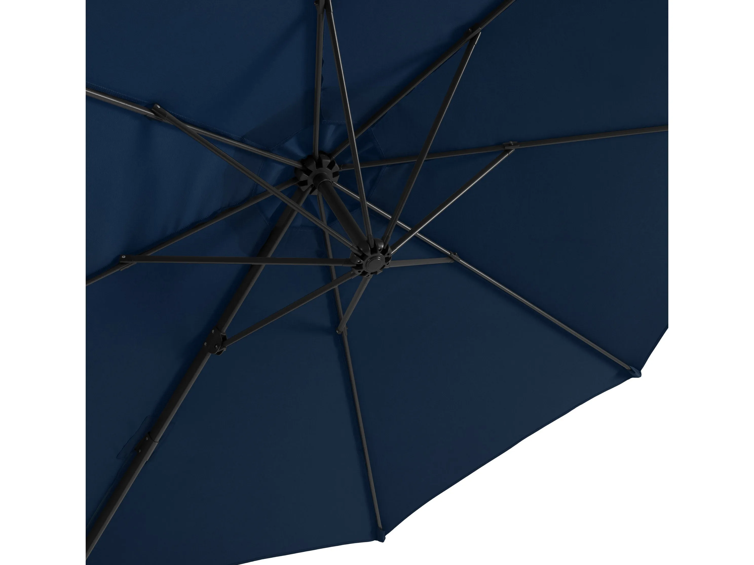 9.5ft Offset Patio Umbrella, 360 Degree - Navy Blue