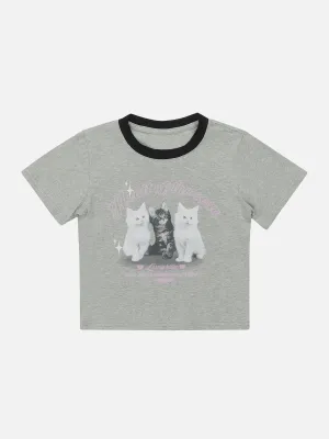 AlanBalen® - Cat Print Star Tee