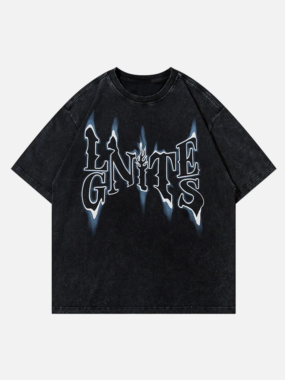 AlanBalen® - Flame Font Print Tee