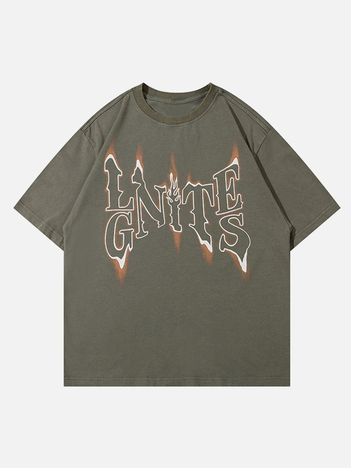 AlanBalen® - Flame Font Print Tee