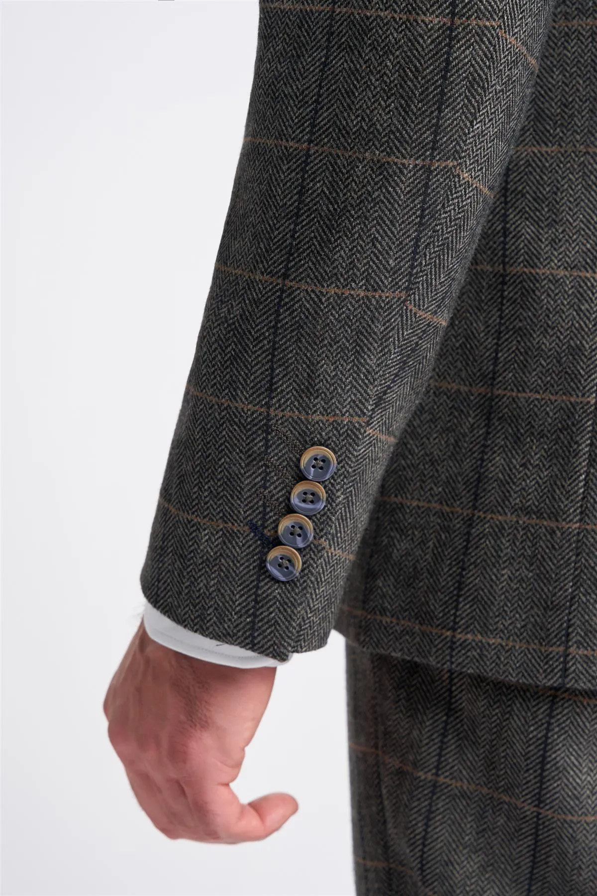 Albert Grey Tweed Check Blazer