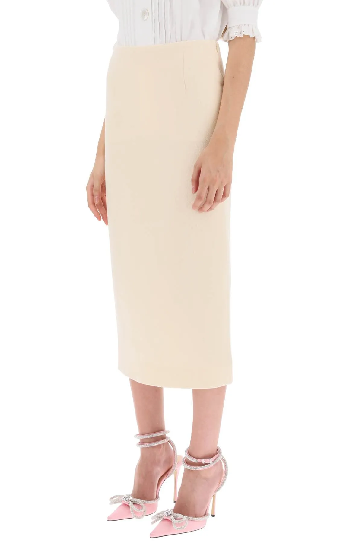 Alessandra rich pencil skirt in virgin wool tweed