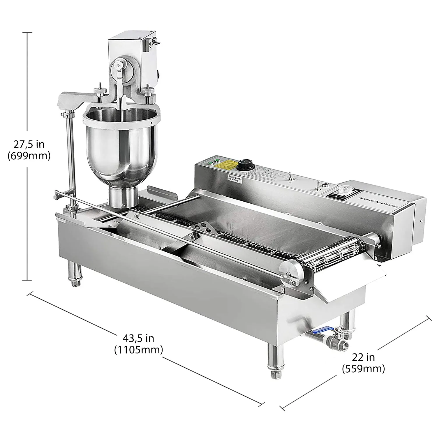 AP-01 Donut Machine Commercial | Automatic Doughnut Maker | 3 Nozzles Set | Stainless Steel