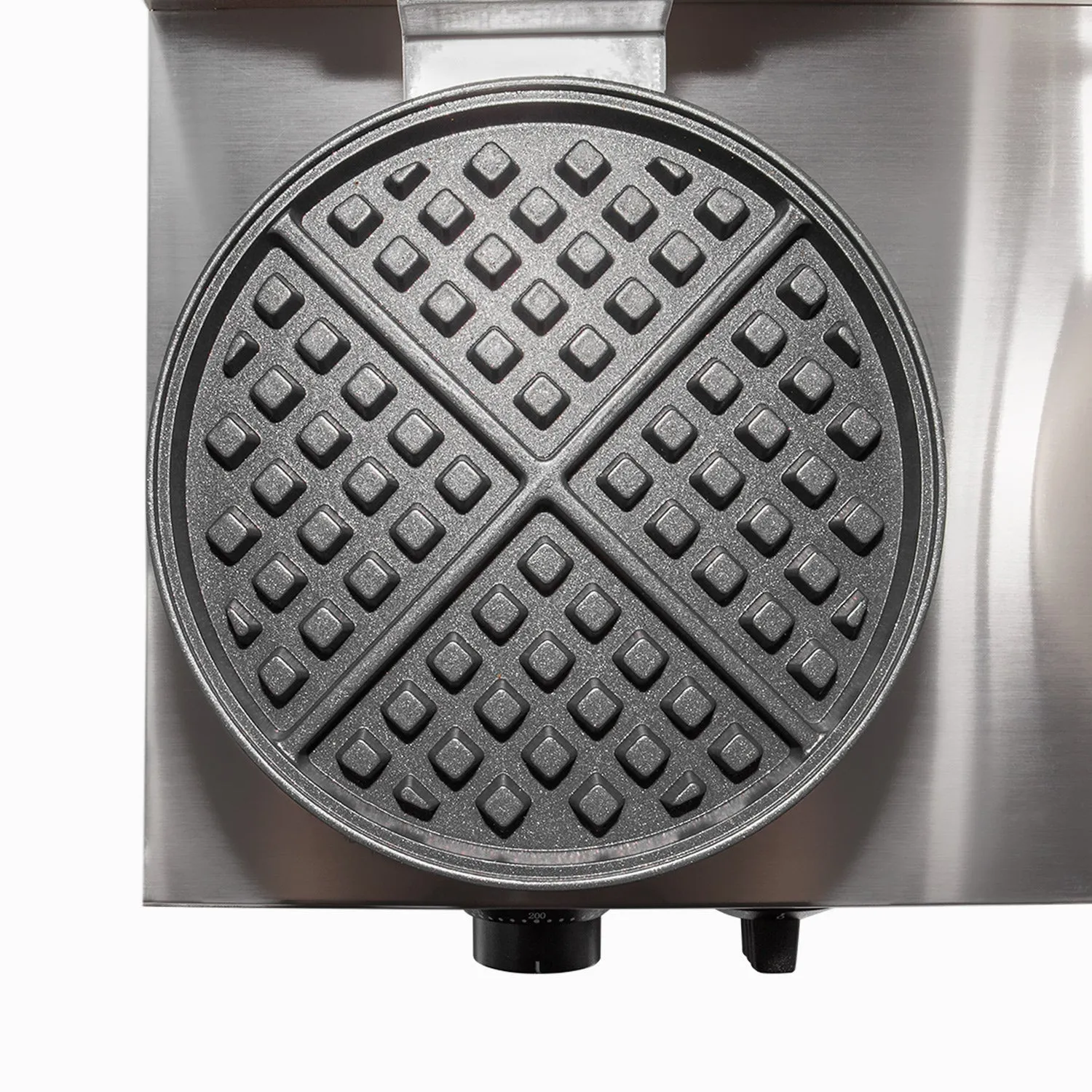 AP-601_2 Double Double Waffle Maker | Round-Shaped Belgium Waffles | Stainless Steel | Nonstick Coating