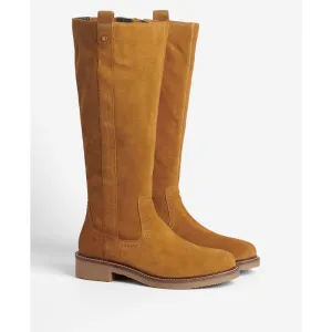 Barbour Coretta Suede Ladies Tall Boots - Camel