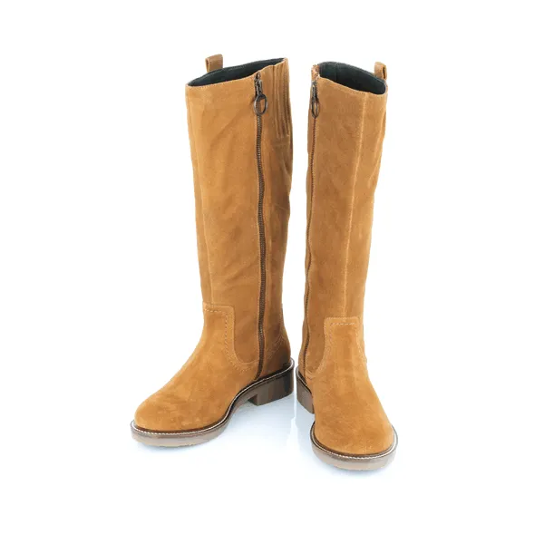 Barbour Coretta Suede Ladies Tall Boots - Camel