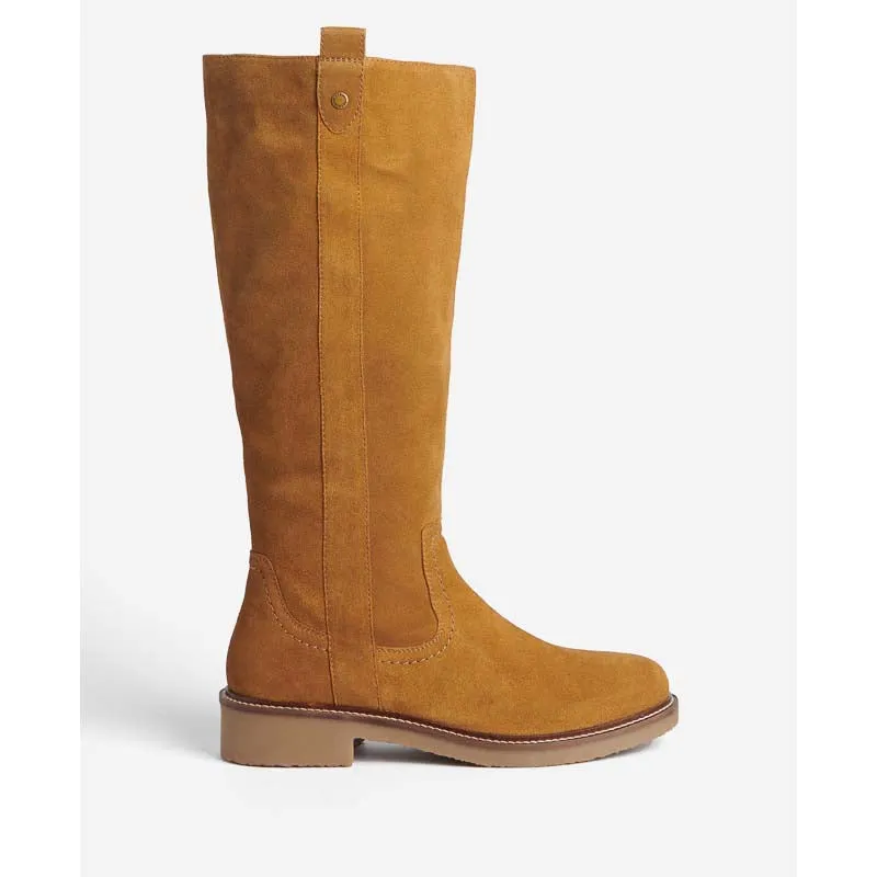 Barbour Coretta Suede Ladies Tall Boots - Camel