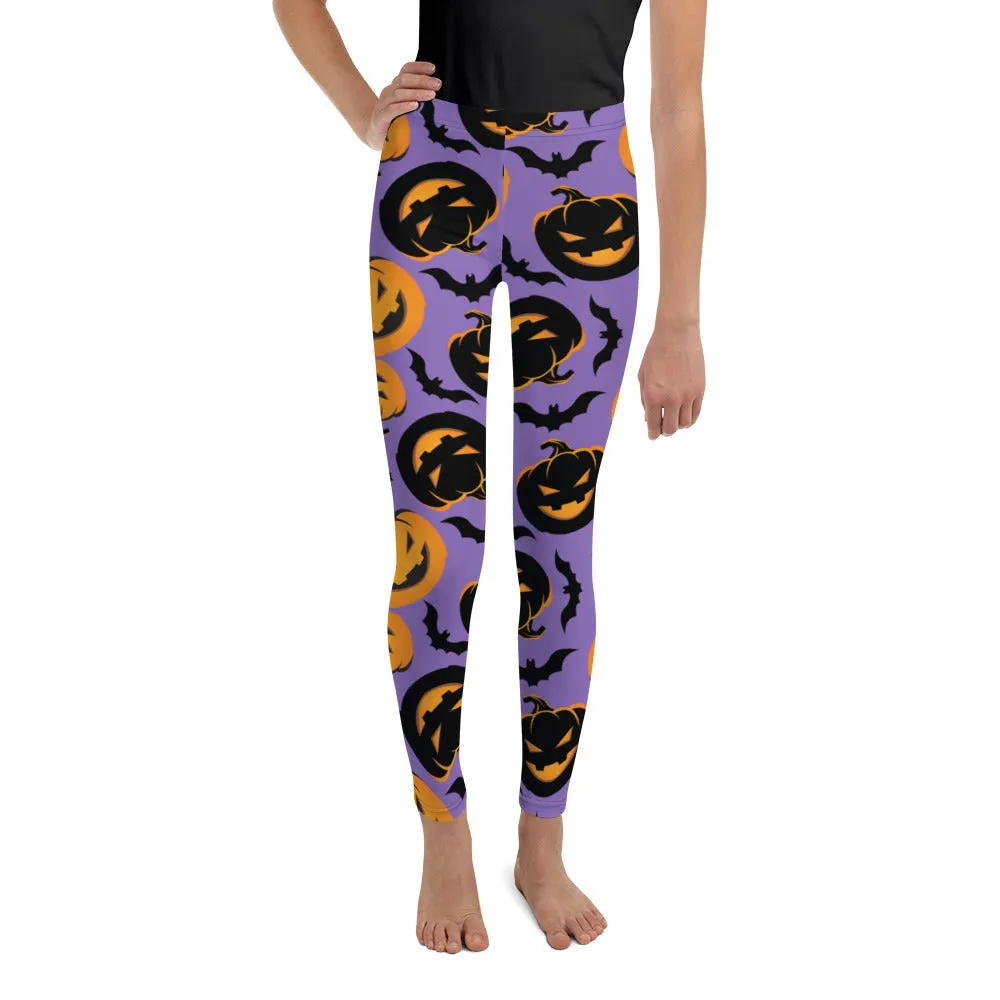 Bats and Jack O'Lanterns Youth Leggings