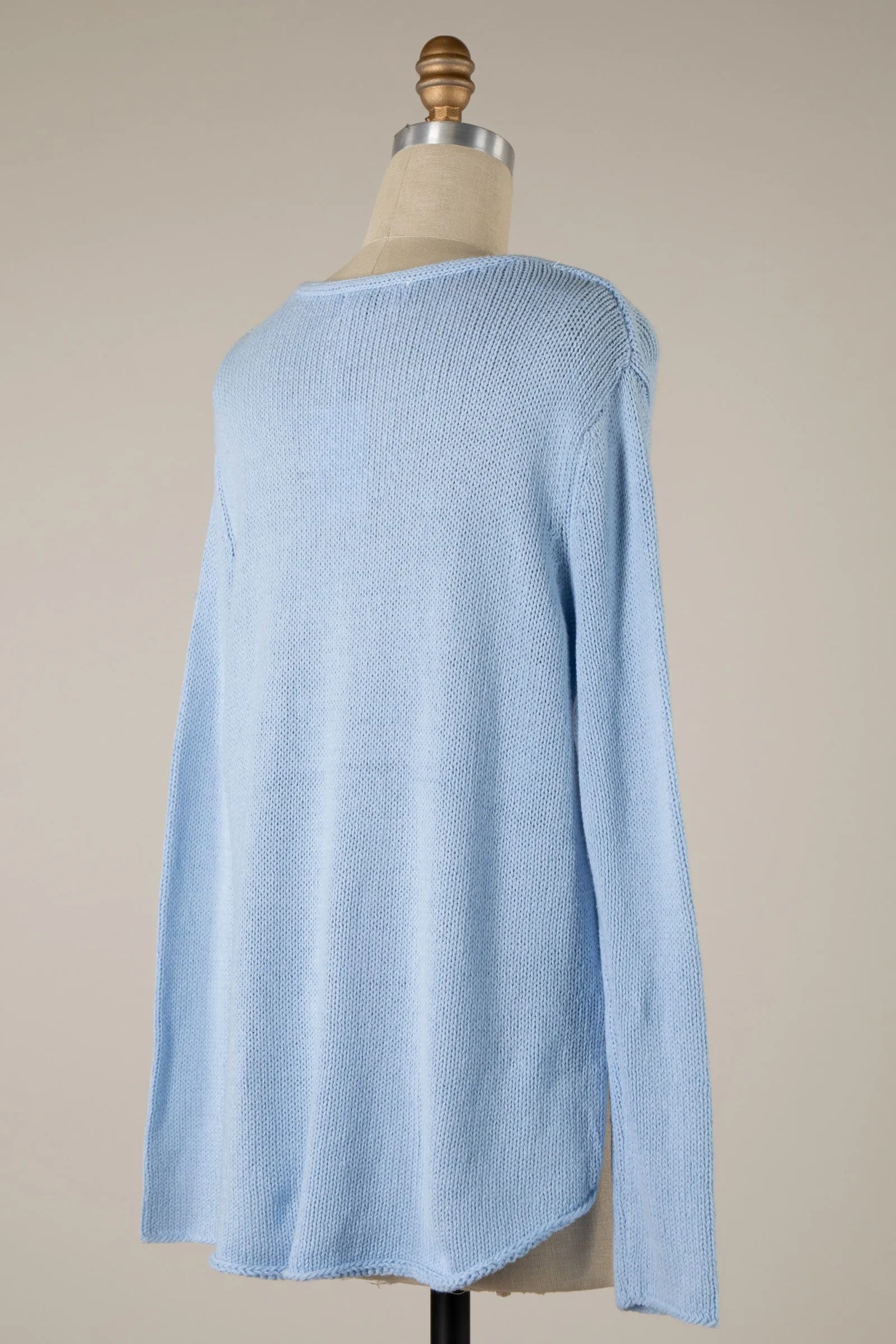 Beach Sky Lightweight V-Neck Sweater - Final Sale