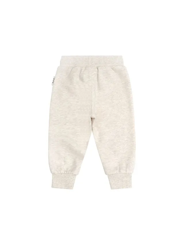 Beige Furry Hux Sweatpants