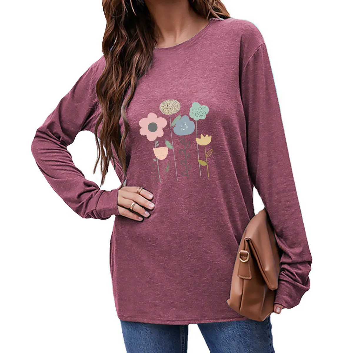 Blooming Elegance Long Sleeve Tee