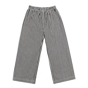 Boys Black Gingham Pants