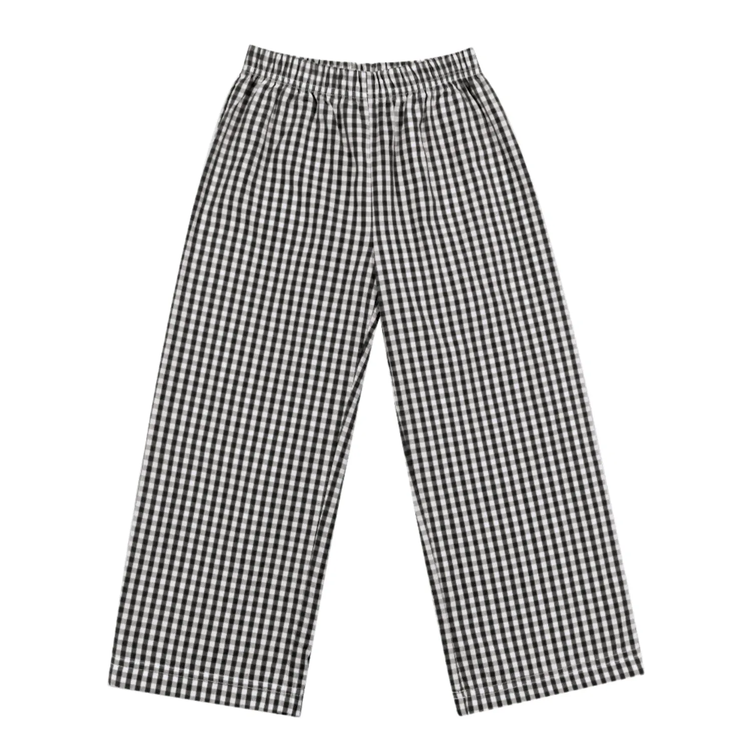 Boys Black Gingham Pants