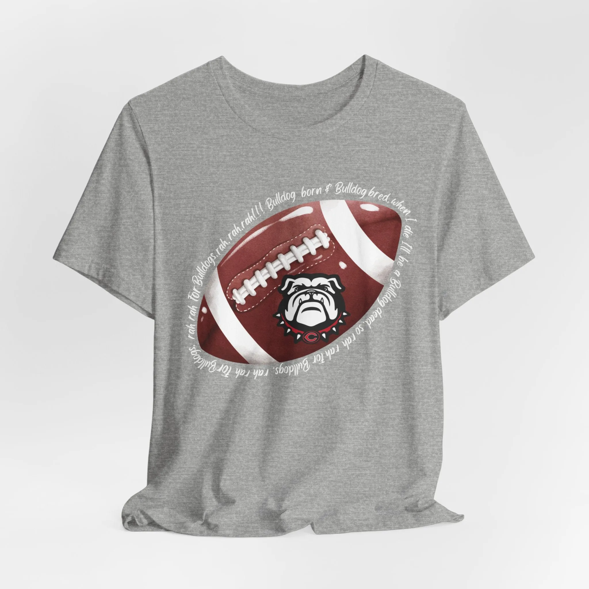 Cedartown Bulldog Born and Bred Football Unisex Jersey Short Sleeve Tee