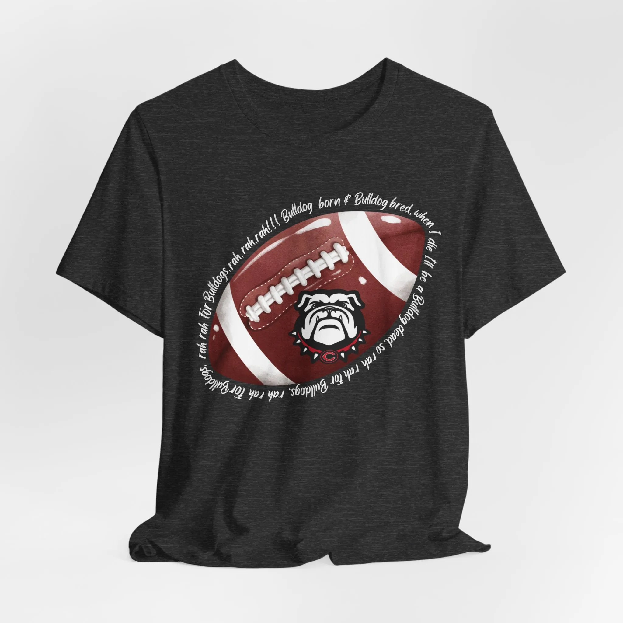 Cedartown Bulldog Born and Bred Football Unisex Jersey Short Sleeve Tee