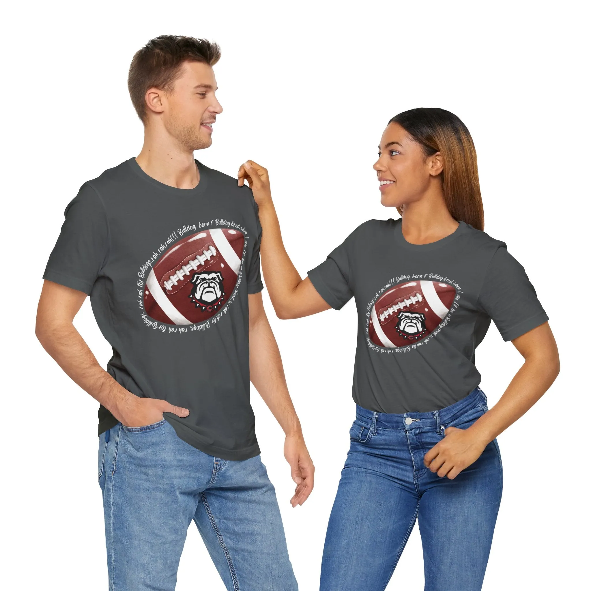 Cedartown Bulldog Born and Bred Football Unisex Jersey Short Sleeve Tee