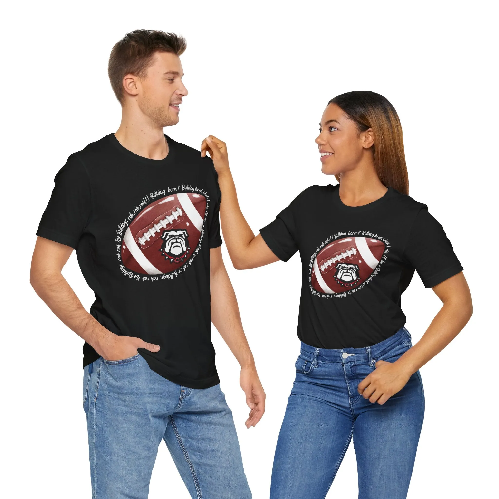 Cedartown Bulldog Born and Bred Football Unisex Jersey Short Sleeve Tee