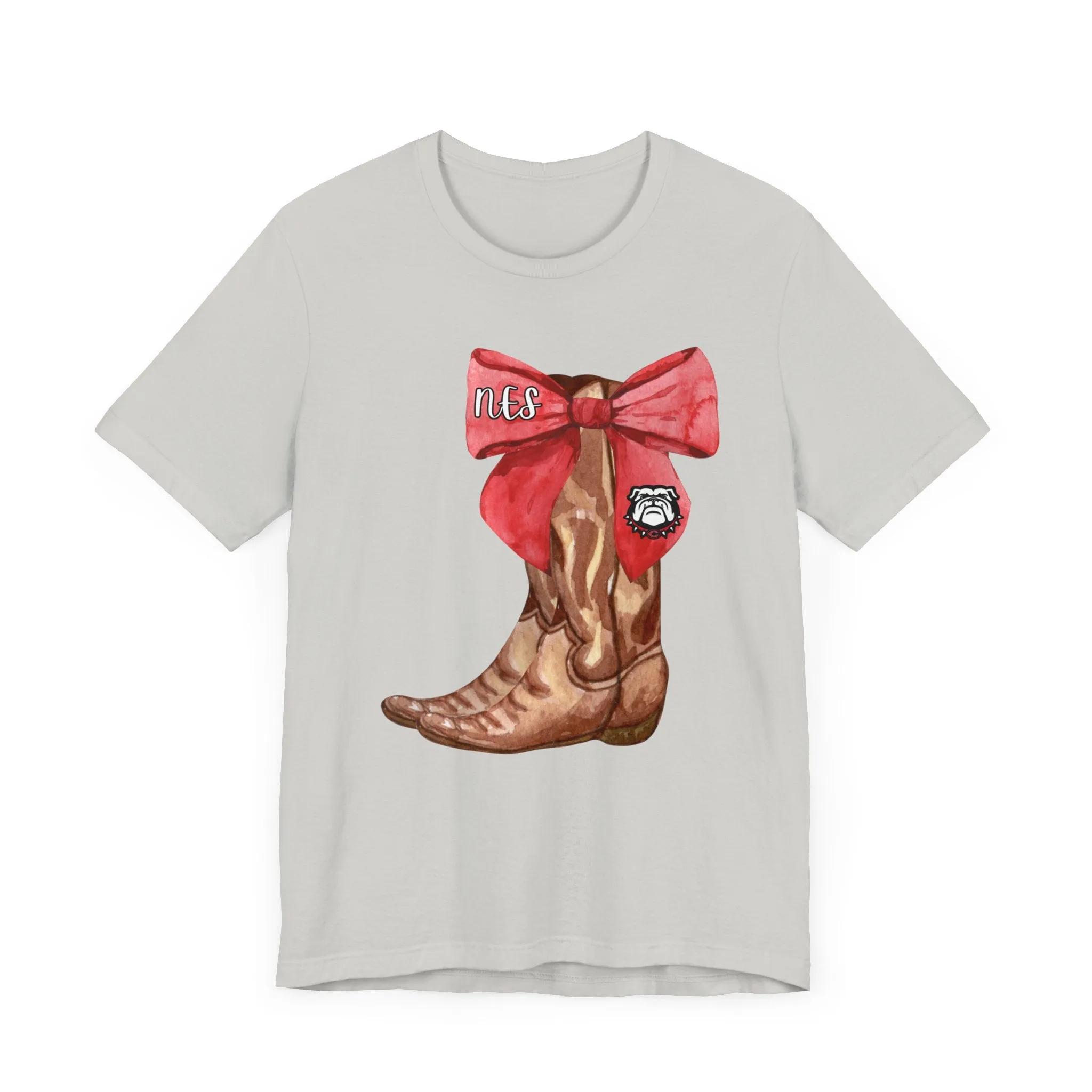 Cowboy boot Bow Unisex Jersey Short Sleeve Tee