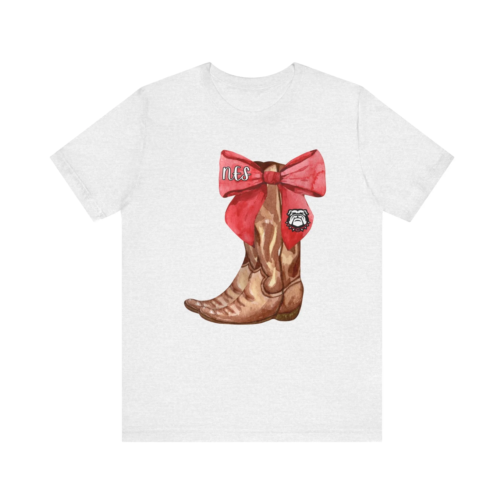 Cowboy boot Bow Unisex Jersey Short Sleeve Tee