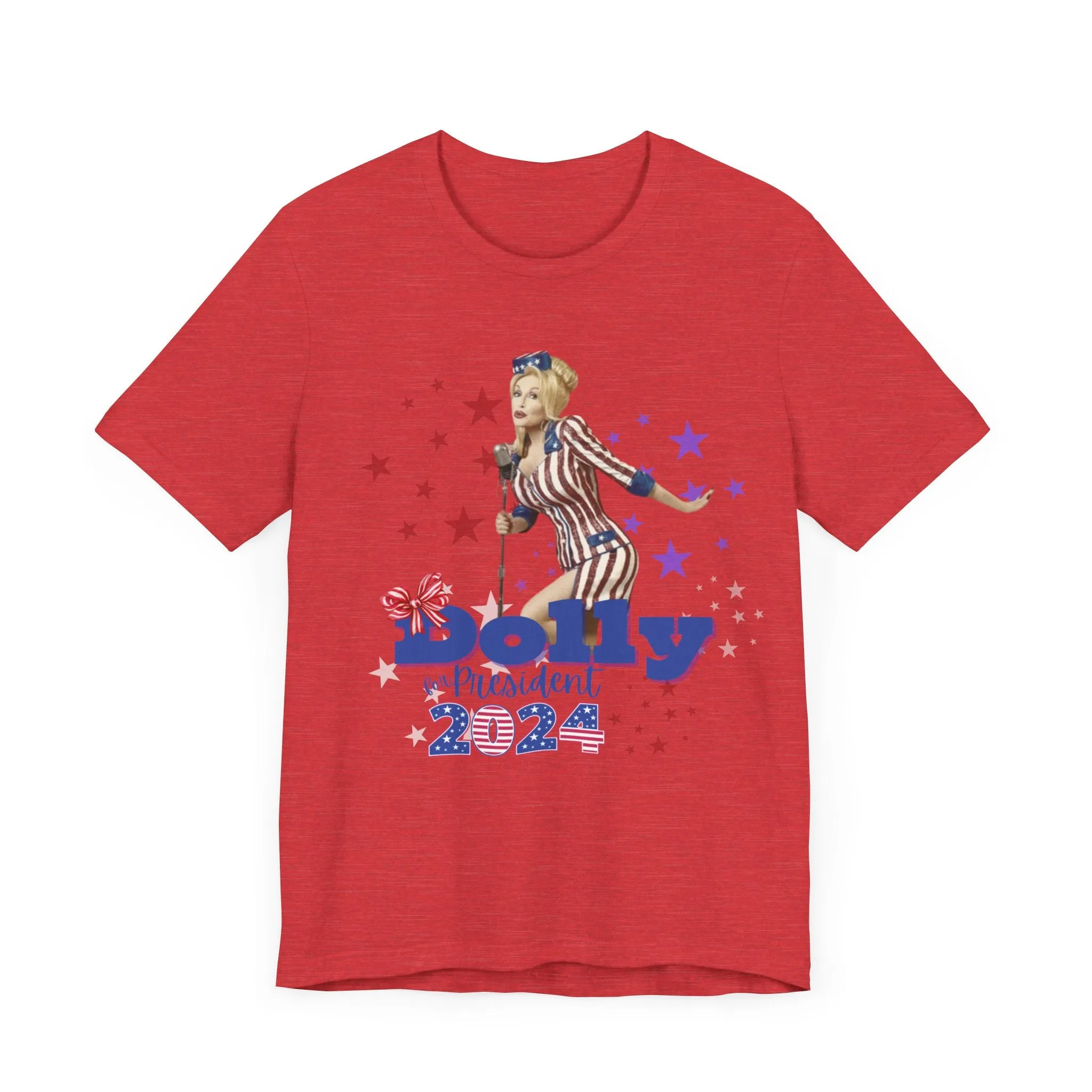 Dolly for President 2024 Bella Canvas Unisex Jersey Short Sleeve Tee