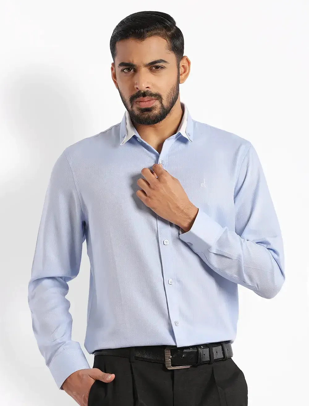 Double Layer Collar Formal Shirt