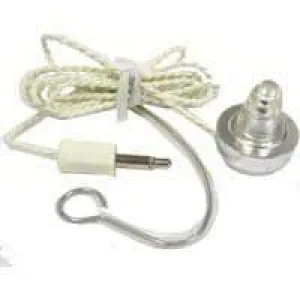 Dynamic 2000 ohm White Earphone, 3' Cord w/ Mono 3.5mm Plug