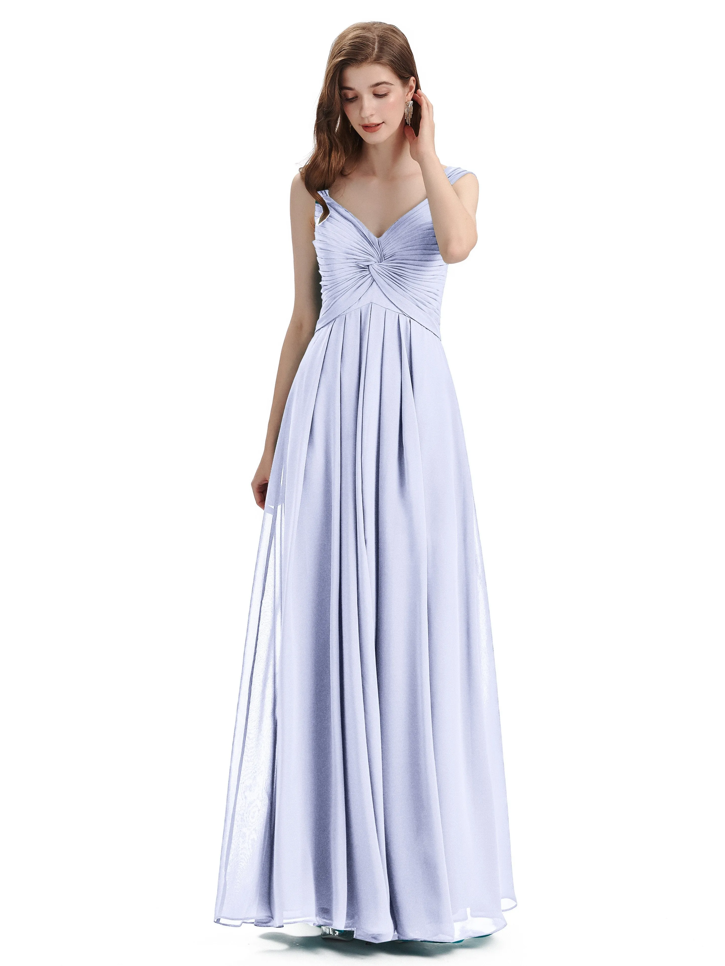 Elegant A-line Sleeveless Chiffon Bridesmaid Dresses