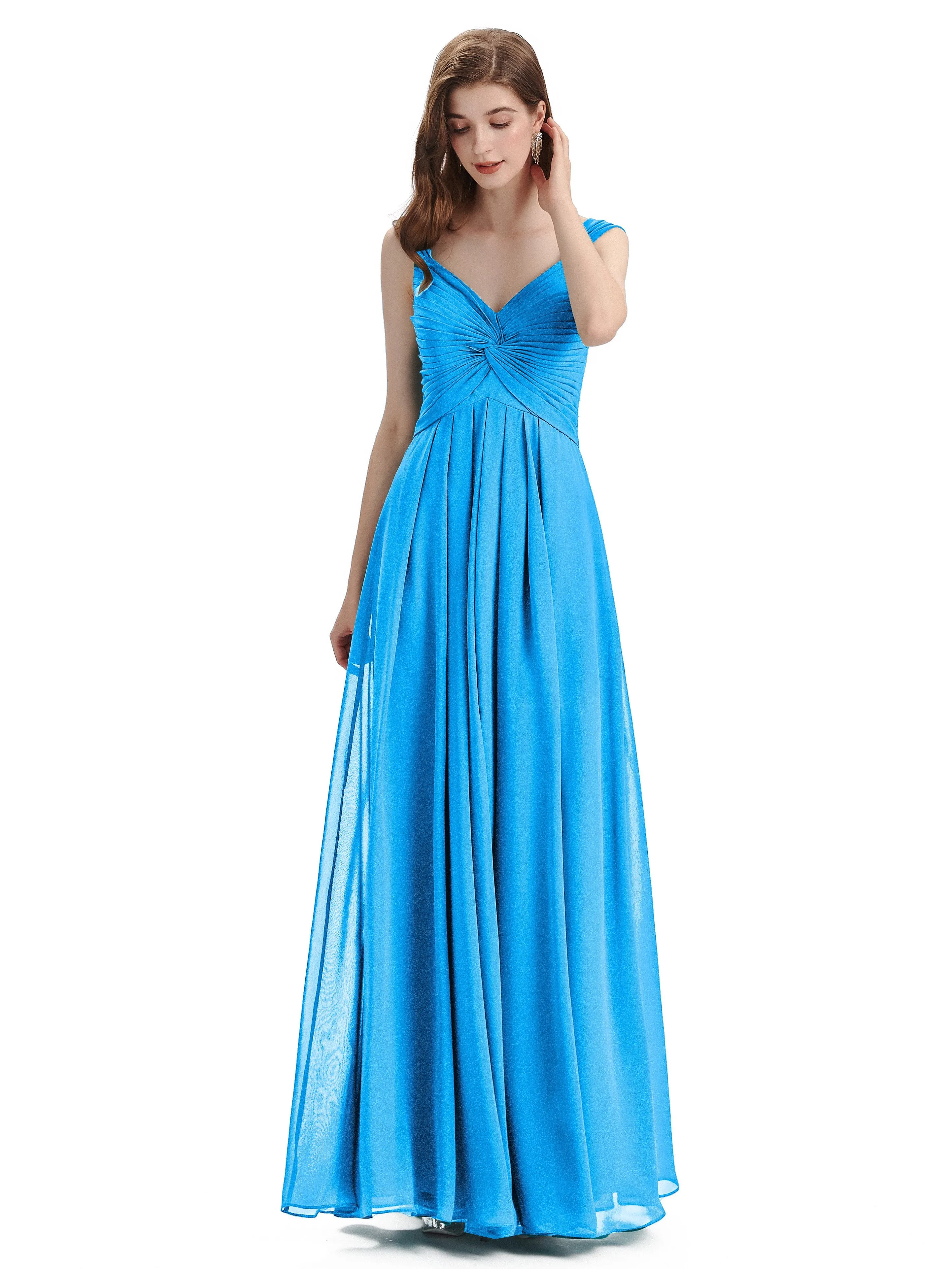 Elegant A-line Sleeveless Chiffon Bridesmaid Dresses