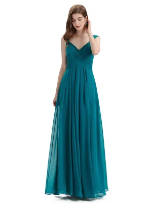 Elegant A-line Sleeveless Chiffon Bridesmaid Dresses