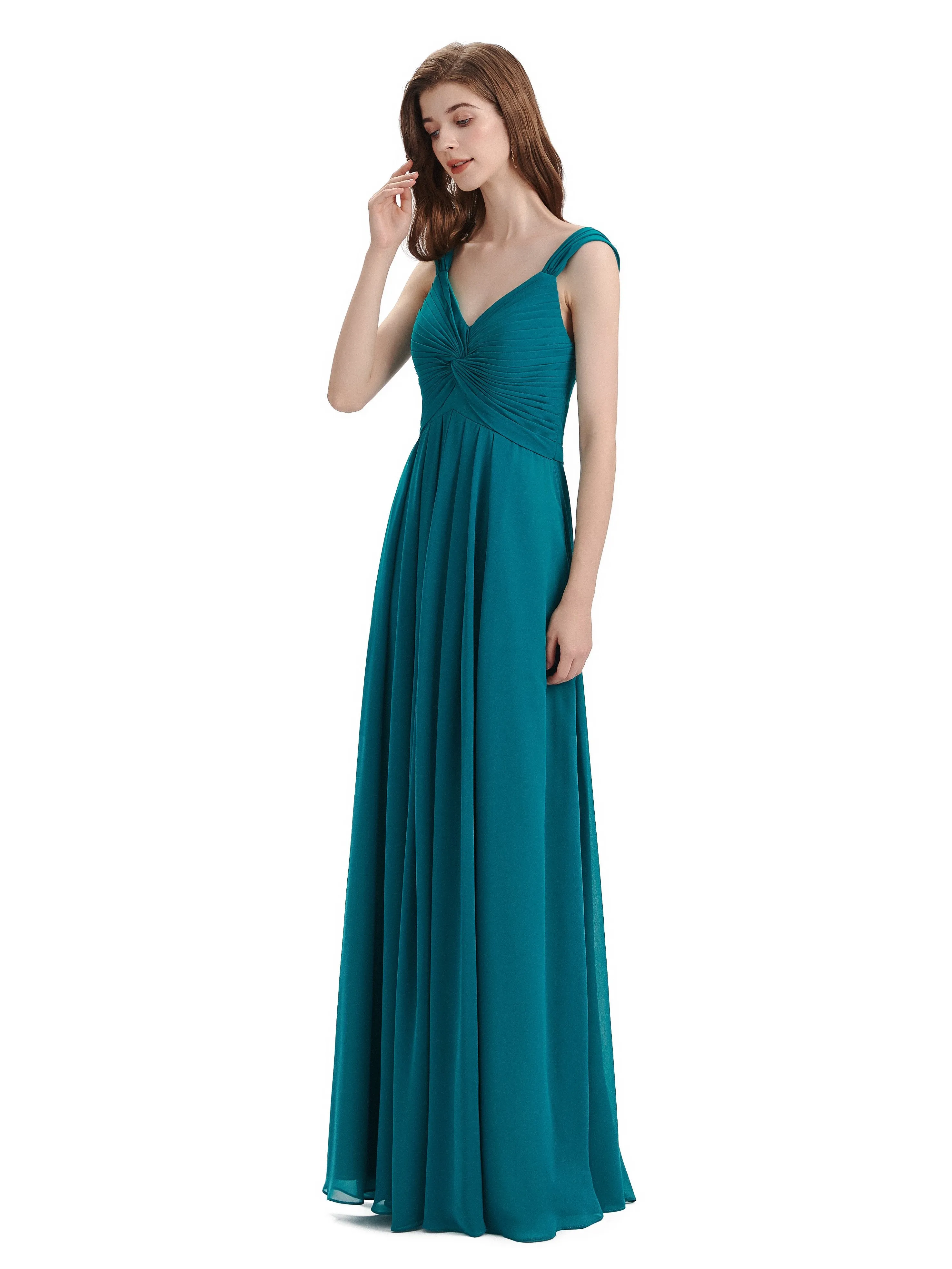 Elegant A-line Sleeveless Chiffon Bridesmaid Dresses