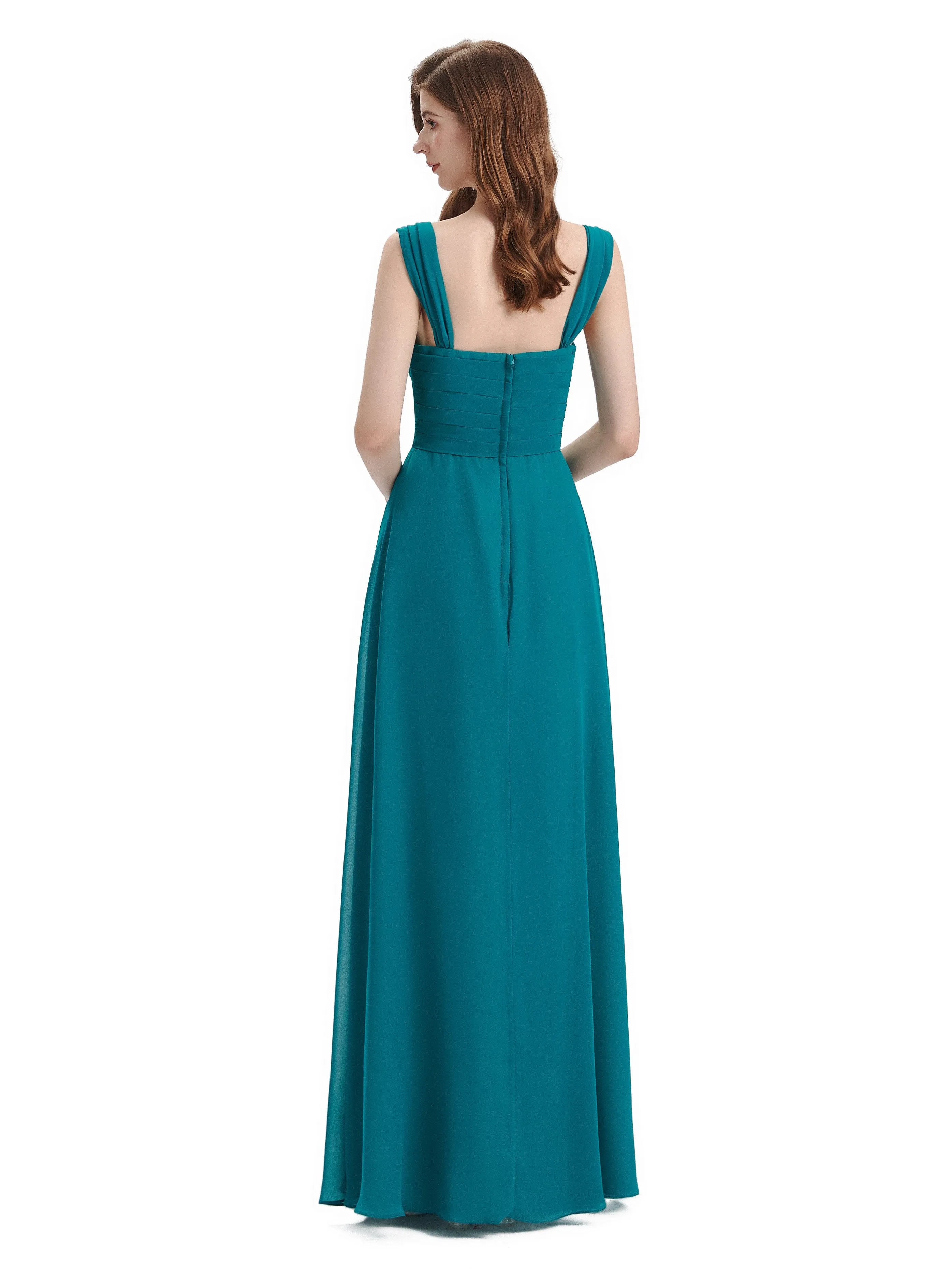 Elegant A-line Sleeveless Chiffon Bridesmaid Dresses