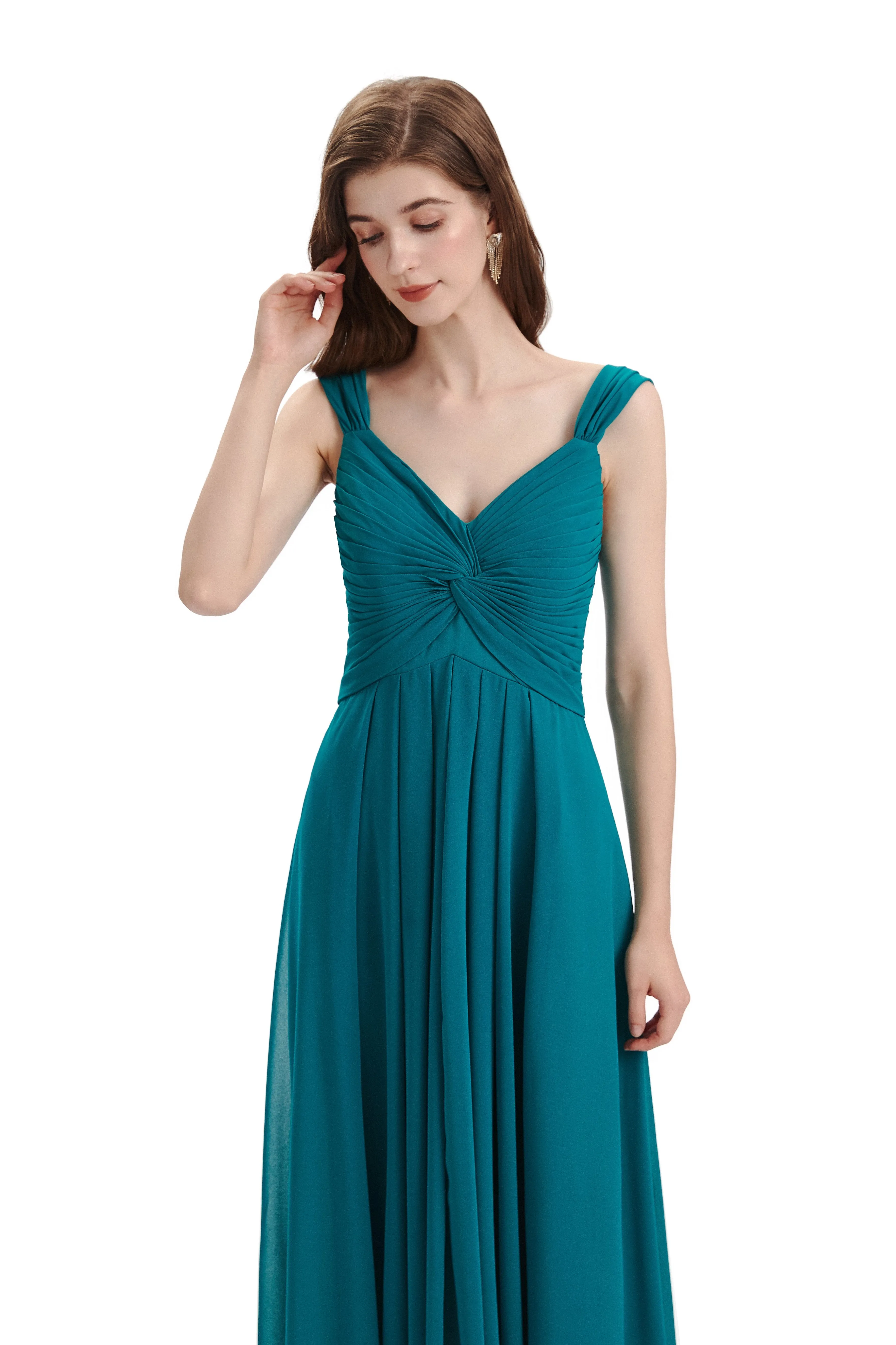 Elegant A-line Sleeveless Chiffon Bridesmaid Dresses