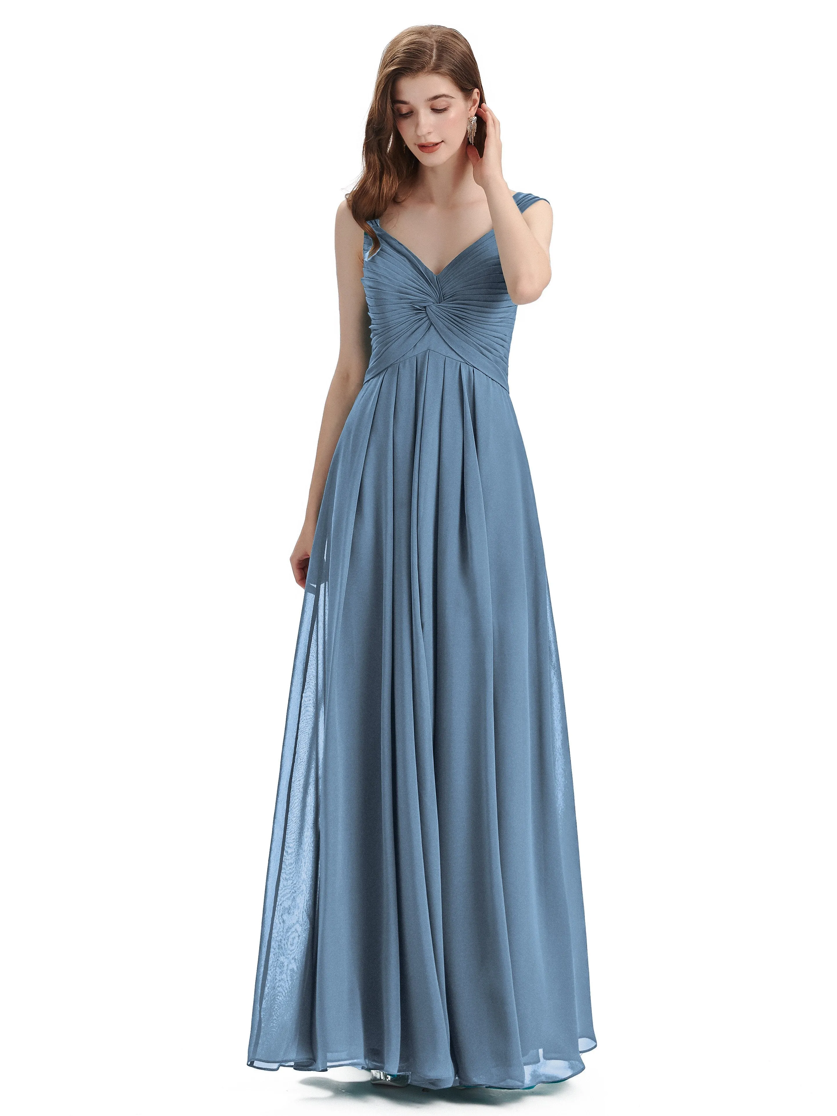 Elegant A-line Sleeveless Chiffon Bridesmaid Dresses