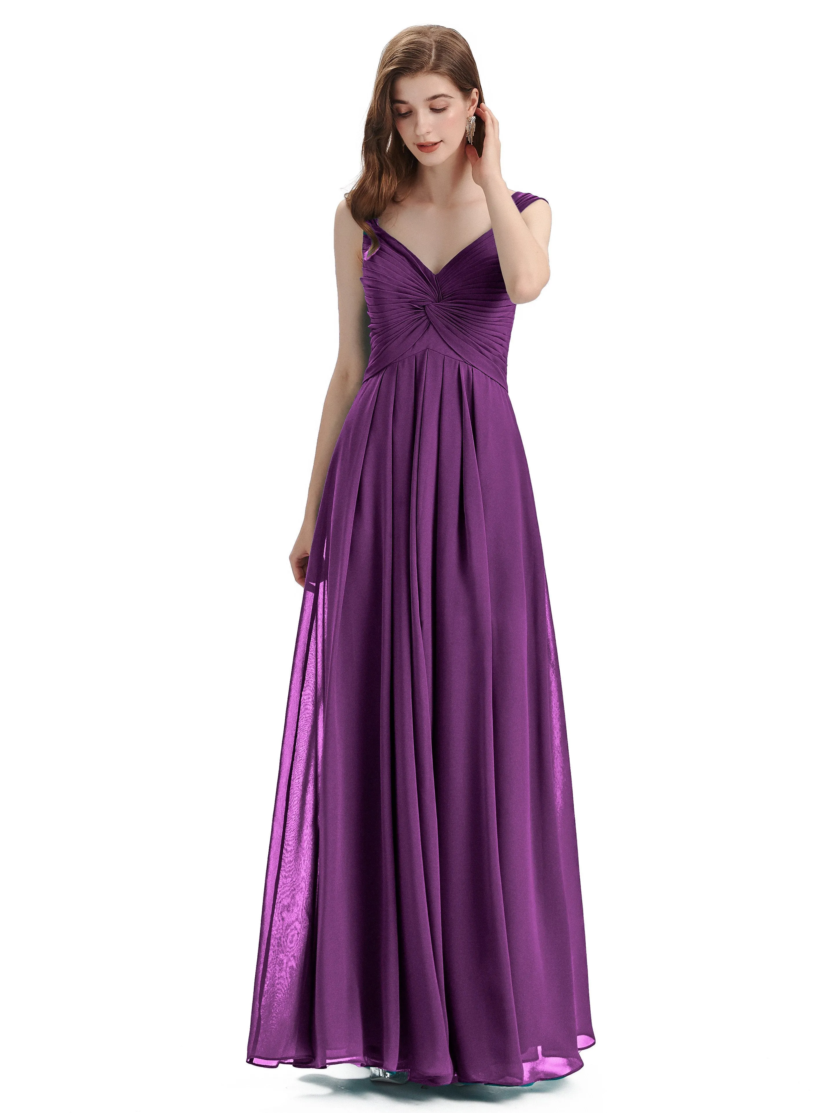 Elegant A-line Sleeveless Chiffon Bridesmaid Dresses