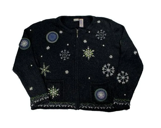 Falling Snow-Large Christmas Sweater