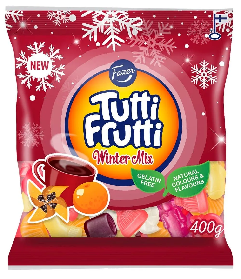 Fazer Tutti Frutti Winter Mix 400g, 5-Pack