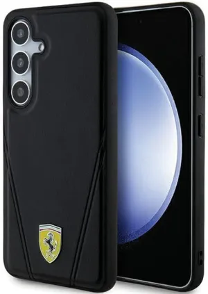 Ferrari Hot Stamp V Lines with MagSafe Hard Case for Samsung Galaxy S24 6.2" Black - FEHMS24SP3BAK