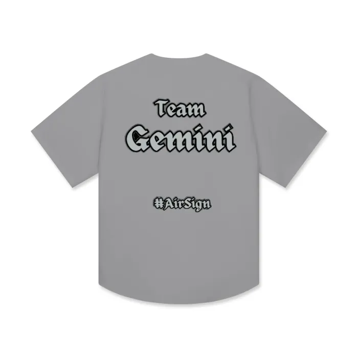 Gemini Men's Button Up Baseball Shirt