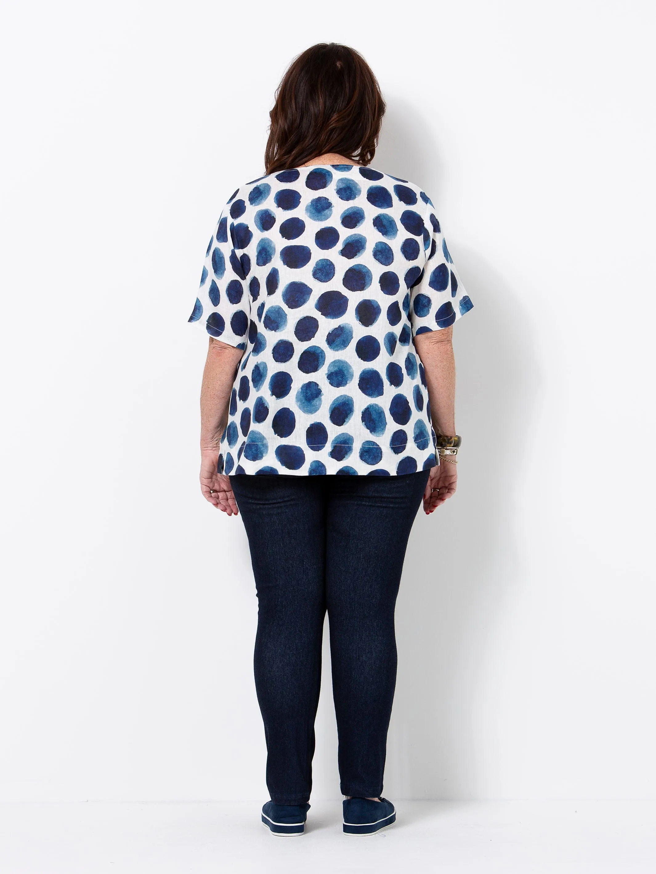 Indigo Luna Linen Top