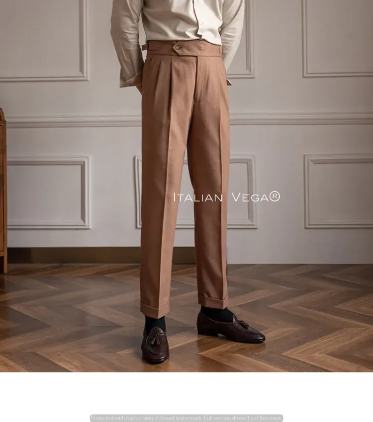 Italian Khakhi Signature Formal Gurkha Pants by ITALIAN VEGA®