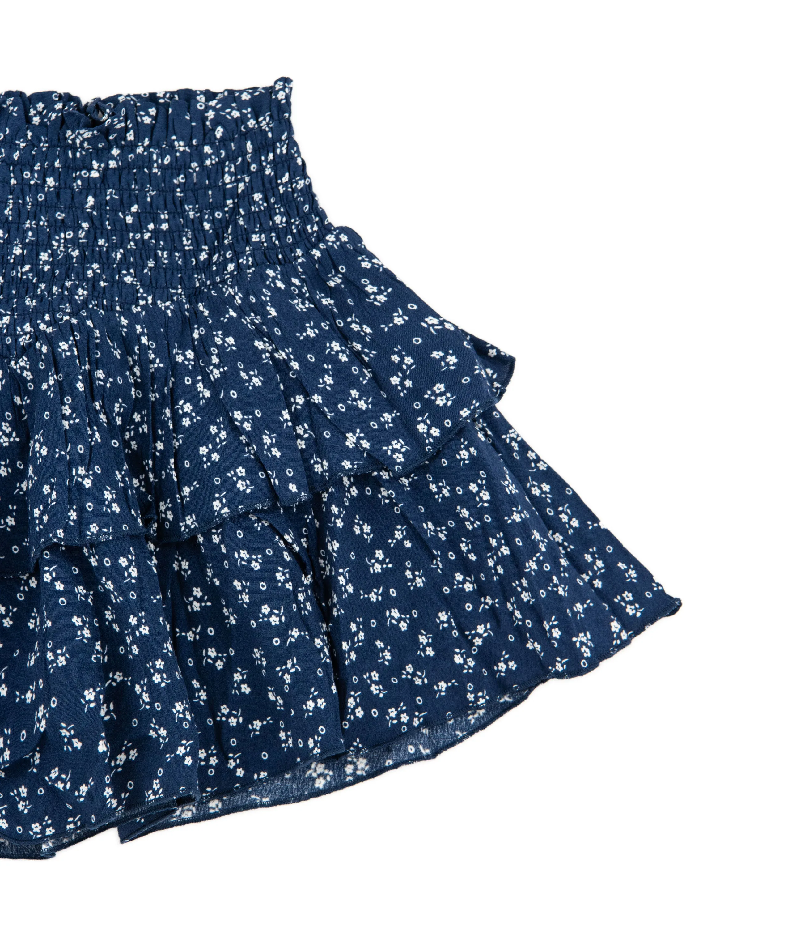 Katie J NYC Girls Evening Blue Ditsy Floral Brooke Skirt