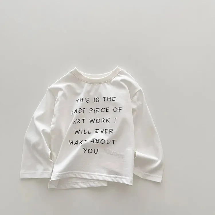 Letter Print Long-Sleeved Tee