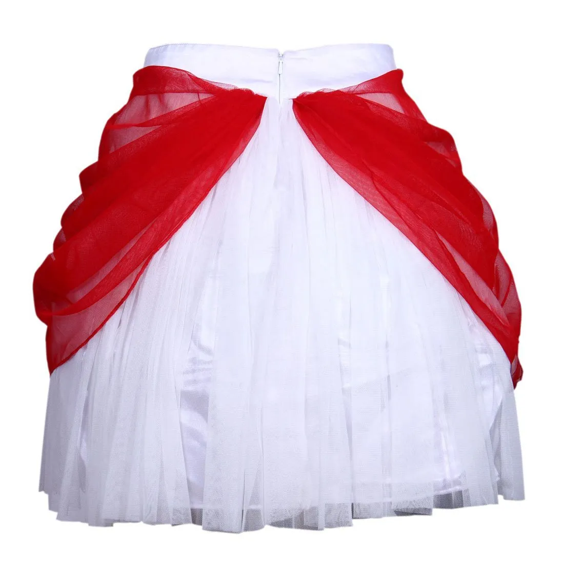 Nawra White Net Theme Skirt