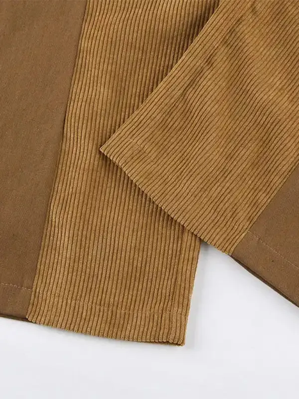 New Loose Casual Solid Corduroy Pants