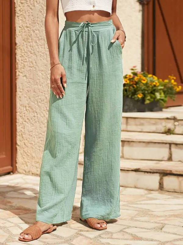 New Model Loose Elastic Pleated Fashionable Casual Pants