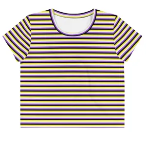 Non-Binary Flag Crop Tee